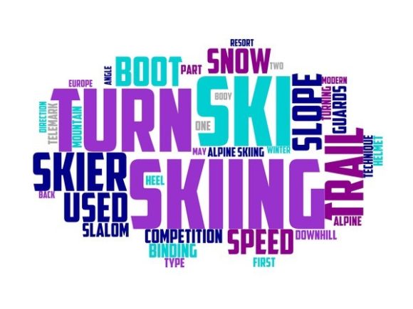 Alpine Skiing Typography Book Cover: A Distinctive Design Resource for Creative Projects