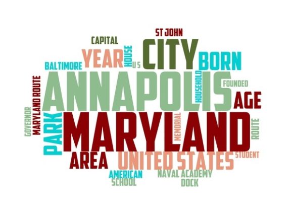 Annapolis Typography Sticker: Hand-Drawn Word Clouds for Meaningful, Customizable Creativity