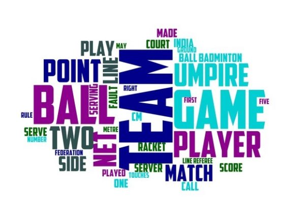 Ball Badminton Typography Crafting