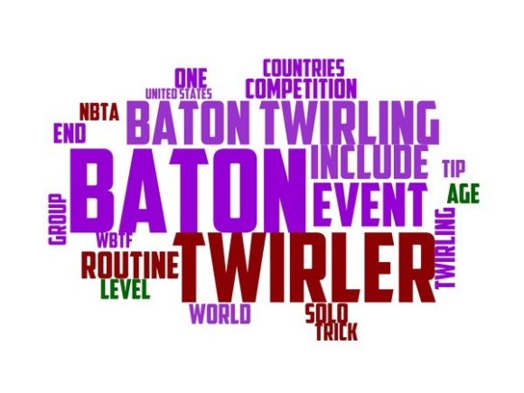Baton Twirling Typography Sublimation