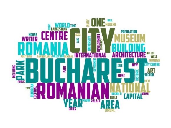 Bucharest Typography Wallpaper: A Vibrant, Hand-Drawn Wordcloud for Creative Expression